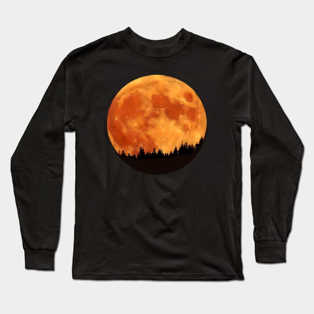 Moonrise Long Sleeve T-Shirt by Desert Owl Designs